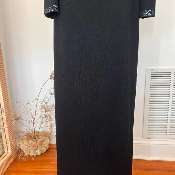 Vintage St. John Evening knit skirt suit set with embellished jacket size med 4 - Picture 4 of 11